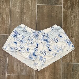 La Vie En Rose Floral Satin Pajama Shorts